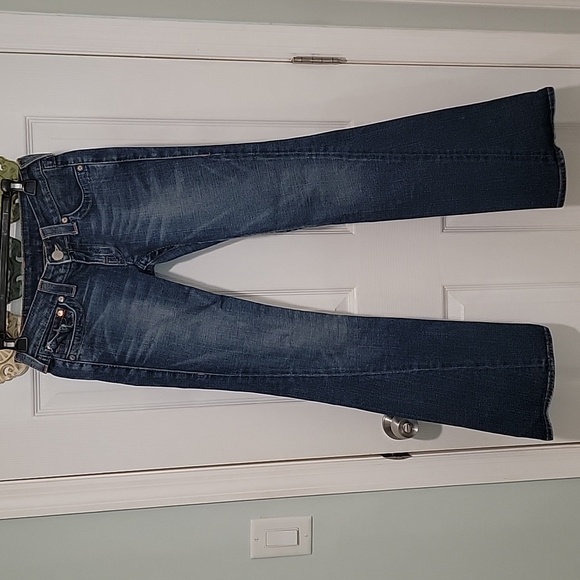 True Religion Joey Orange Topstiching and Twisted Inseam sz27  BinO - Picture 4 of 14